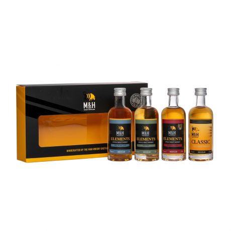 M&H Miniature Set Single Malt Tel Avivian Whisky 4x5cl